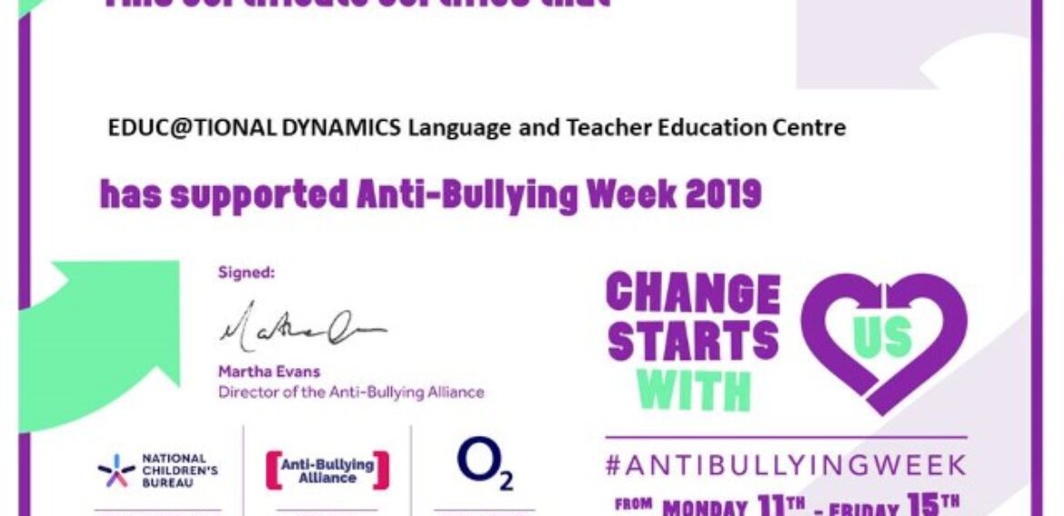 November 2019 – Anti-Bullying Week & Anti-Bullying Ambassadors